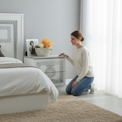 Comodino in legno Comodini Tavolo Consolle Notte Stile rustico fatto in Italia Nuovo