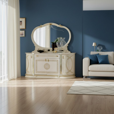 Comò design mobile credenza armadio soggiorno scaffali armadi legno nuovo