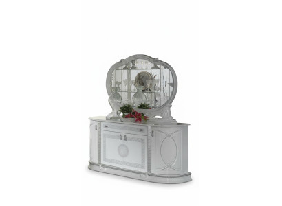 Mobiletto con specchio, armadio, comodini, credenza, set da camera da letto in legno stile moderno 2 pezzi