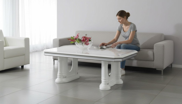 Tavolino classico di lusso per divano da soggiorno, tavolo da designer, nuovi tavolini da salotto.