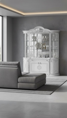 Vetrina in legno Armadio Vetrine classiche in legno Armadi design soggiorno vetro