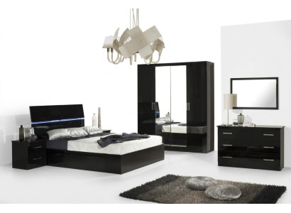 Set completo camera da letto con comò, letto, armadio, comodino e 6 pezzi.