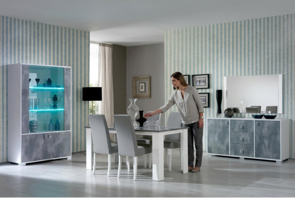 Tavolo da pranzo moderno in legno tavoli 160x90cm sala da pranzo Made in Italy design nuovo