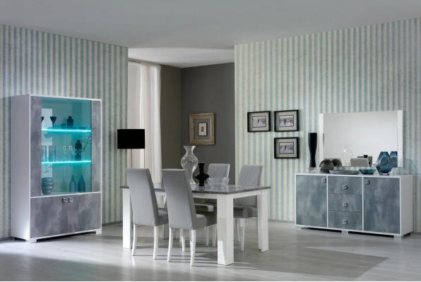 Tavolo da pranzo moderno in legno tavoli 160x90cm sala da pranzo Made in Italy design nuovo