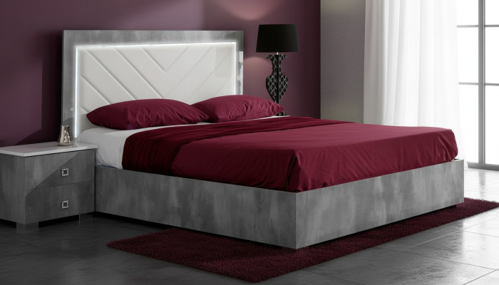 Design camera da letto 3 pezzi. Letto 2 comodini Set di mobili per letti di lusso classici