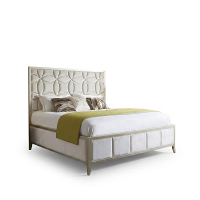 Letto classico Letto matrimoniale Letti in legno Stile rustico in legno massiccio