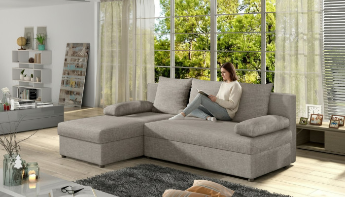 Disegno Divano a forma di L Divano Imbottito Divano letto Tessuto Funzione letto Gruppo di divani