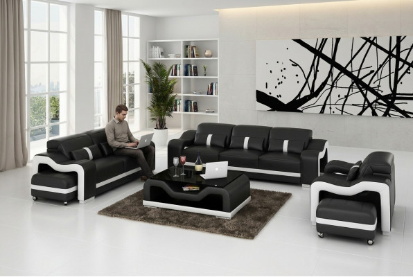 Divano 3+1 posti design divano imbottito divani moderni gruppo di divani.