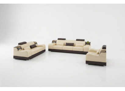 Divano design 3 posti in pelle set di divani sofà 321.