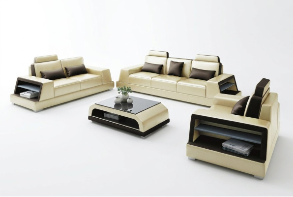 Sofà 3 posti + 1 posti Set Design Divani Divani imbottiti Relax Moderni