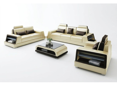 Sofà 3 posti + 1 posti Set Design Divani Divani imbottiti Relax Moderni