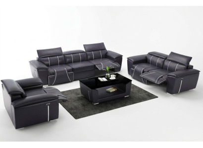 Divano in pelle, set di divani a 3 posti 31, divano imbottito, divano, designer.