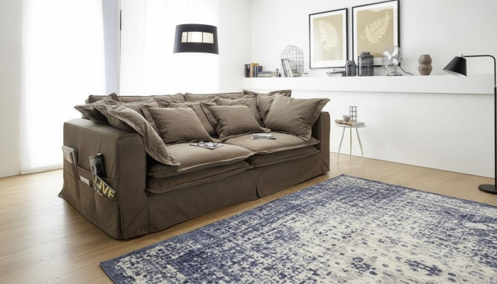 Divano 4 posti, divani in tessuto, divano di lusso di design, divani grandi, cuscino pigro