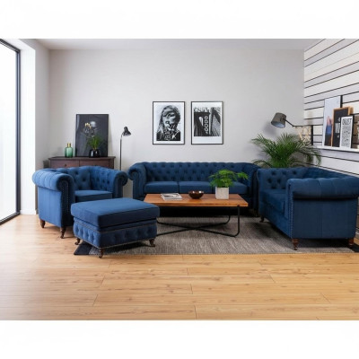 Chesterfield divano a 3 posti imbottito divani salotto soggiorno divano a tre posti nuovo