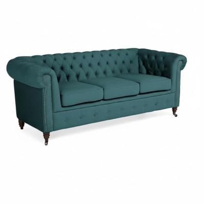 Mobili classici Chesterfield Divano a tre posti Tessuto Divano Design elegante