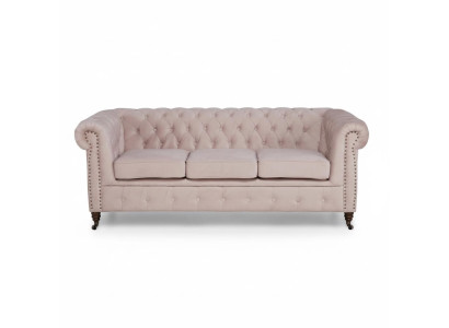 Mobili classici Chesterfield divano a 3 posti in tessuto Tessuto Divano Design raffinato Nuovo