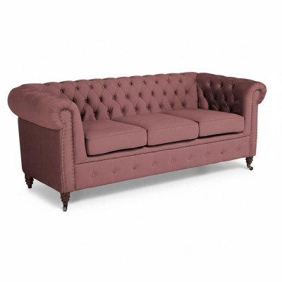 Mobili classici Chesterfield divano a 3 posti in tessuto Tessuto Divano Design di lusso Nuovo
