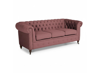 Mobili classici Chesterfield divano a 3 posti in tessuto Tessuto Divano Design di lusso Nuovo