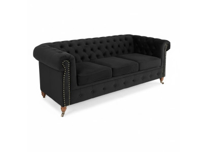Chesterfield divano a tre posti in tessuto Tessuto Divano Design di lusso Mobili classici Nuovo