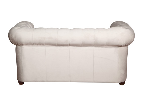 Chesterfield Set divano sofà 321+ pouf seduta imbottita tessuto.