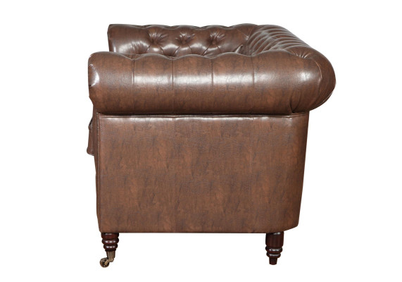 Chesterfield Set di divani divano divano imbottito 3 2 posti in pelle divani in tessuto nuovi