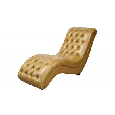 Divano chaise longue Chesterfield Club in pelle per il relax e il riposo.