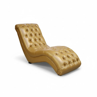 Divano chaise longue Chesterfield Club in pelle per il relax e il riposo.