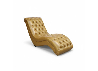 Divano chaise longue Chesterfield Club in pelle per il relax e il riposo.