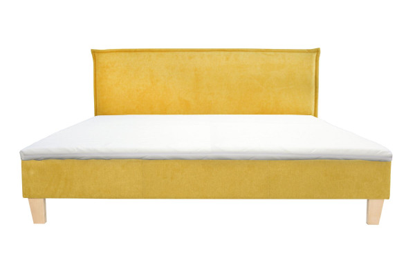 Letto matrimoniale Letto Letti Imbottitura Camera da letto Contenitore matrimoniale Giallo Tessuto Textile