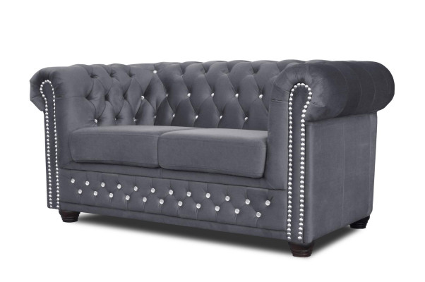 Chesterfield set di divani 2+1 posti design divano imbottito divano set nuovo