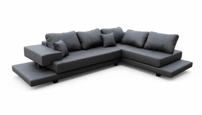 Design Esk divano ad angolo L-forma. Divani moderni, divano in pelle, divano, living.