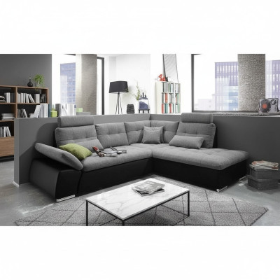 Divano ad angolo a forma di L Design divano moderno in pelle tessuto con funzione letto.