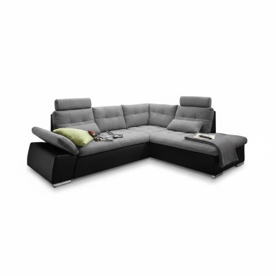 Divano ad angolo a forma di L Design divano moderno in pelle tessuto con funzione letto.