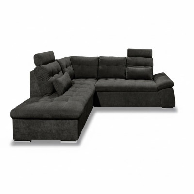 Divano angolare a L Design divano moderno imbottito tessuto con funzione letto in stoffa.