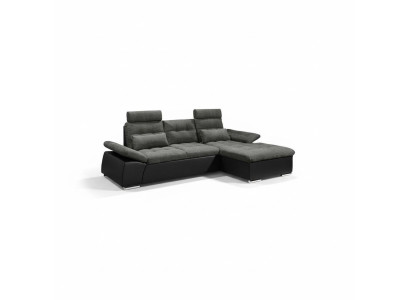 Divano a L in tessuto divano a forma di L con funzione letto design imbottito.