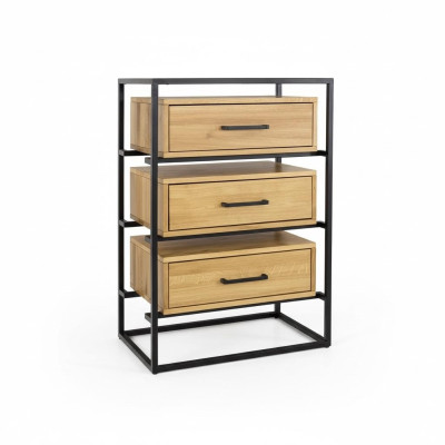 Mobile comò loft di design, credenza, armadio, scaffale soggiorno lusso in metallo.