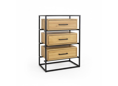 Mobile comò loft di design, credenza, armadio, scaffale soggiorno lusso in metallo.