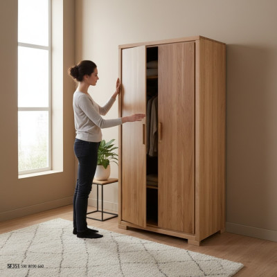 Armadio camera da letto armadio design di lusso armadietto mensola in legno massello nuovo