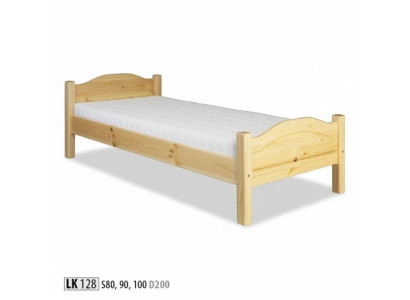 Letto singolo letto per ragazzi letto in pino in legno di pino massiccio letto in legno 100x200 lavorato a mano Nuovo