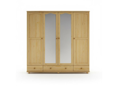 Armadio Camera da Letto in Legno Armadio Vera Manifattura in Legno Massello Armadio a 4 Ante.