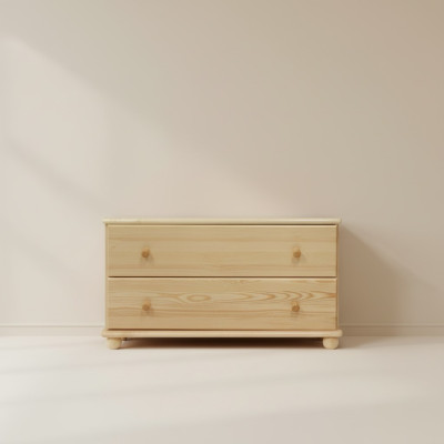 Comò Design Mobile basso Credenza Armadio Legno massello Comodini madia