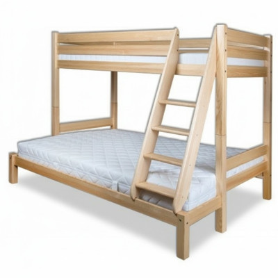 Letto a castello a soppalco in pino massiccio Letto per bambini a castello a soppalco nuovo - Letto a castello a soppalco in pino massiccio Letto a castello per bambini nuovo