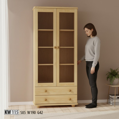 Vetrina Soggiorno Credenza in Legno Massiccio Vetrine Vetrina in Vetro Legno Massiccio
