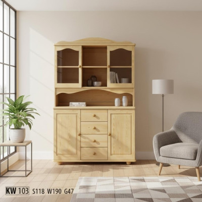 Buffet, credenza, armadio da pranzo, credenza per stoviglie in legno massello, armadio in legno.