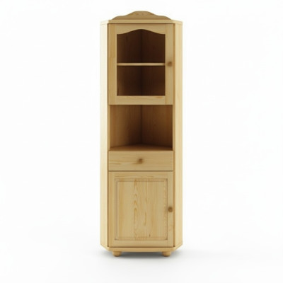 Vetrina in vetro Vetrina d'angolo Armadio d'angolo Legno massiccio Legno massello Nuovo Vetrine Armadi