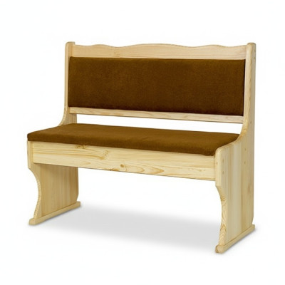 Panca in legno massello di pino da 100 cm, mobile massiccio per la cucina, vera legno.