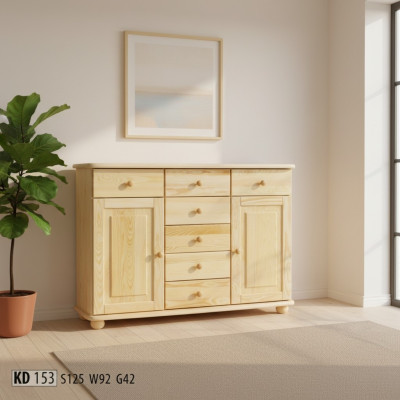 Mobile credenza massiccia Lowboard Nuovo credenza armadio comò in legno massello