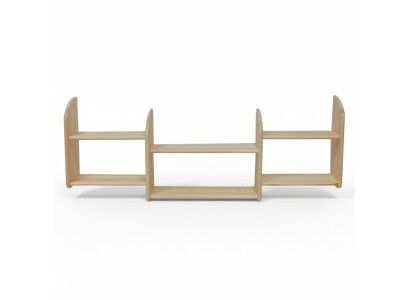 Libreria 150 * 19 * 47 cm in pino massiccio, scaffale da ufficio in vero legno.