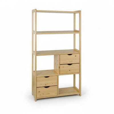 Etagere parete in legno massiccio Libreria Scaffale Soggiorno Soggiorno Parete Mensole Armadio Nuovo