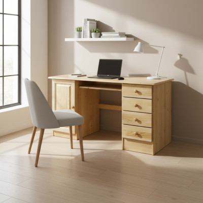 Scrivania Tavolo per computer Scrivania in legno massello Tavolo in legno massello Mobili da ufficio Tavoli
